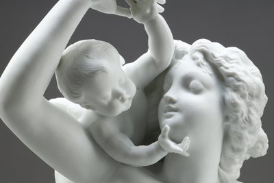 PAIR OF ALLEGORICAL FIGURES BISCUIT PORCELAIN, AFTER CARRIER-BELLEUSE