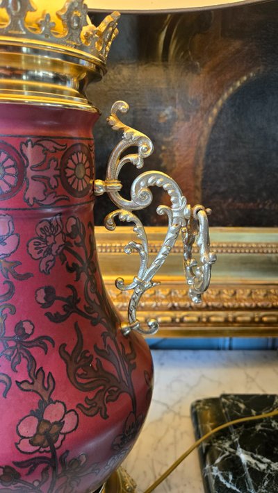 Coppia di lampade in porcellana Boch Frères, Napoleone III.