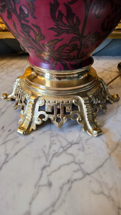 Coppia di lampade in porcellana Boch Frères, Napoleone III.