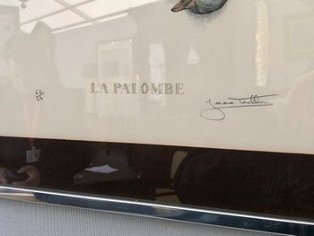 Pair Of Wood-pigeon Lithographs, Signed Jérôme Trolliet And Dated 1972
