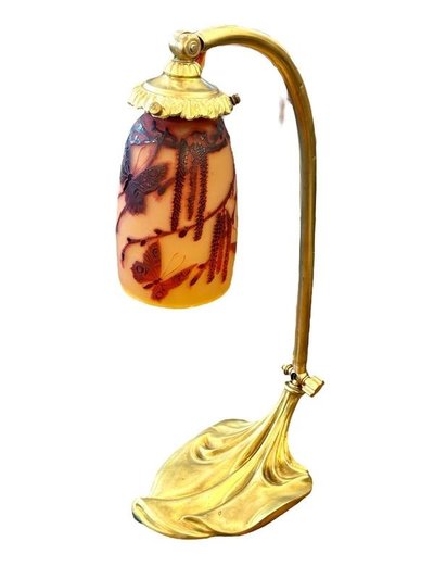 Paul Nicolas Paire de Lampes de Table Art Nouveau "Papillons"