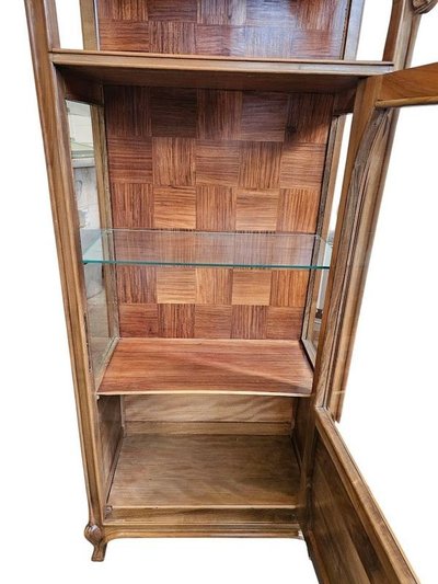 Art Nouveau display case from the Nancy School "Scolopendre Fern"