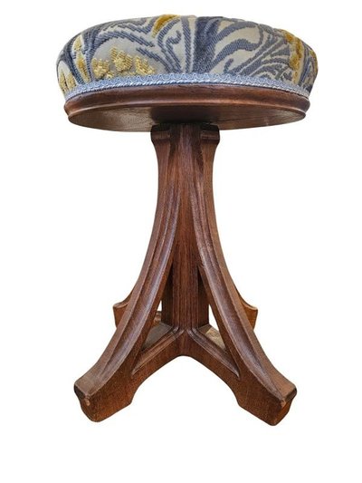 Art Nouveau stool attributed to Eugène Vallin