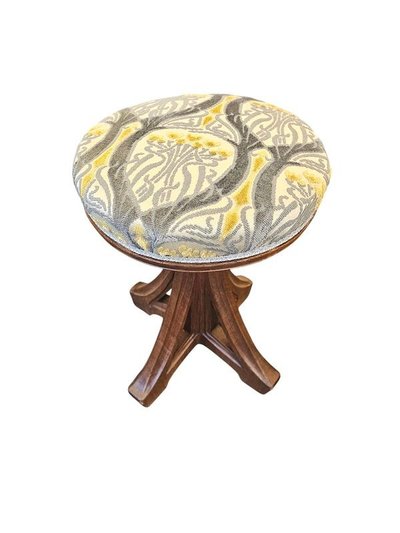 Art Nouveau stool attributed to Eugène Vallin