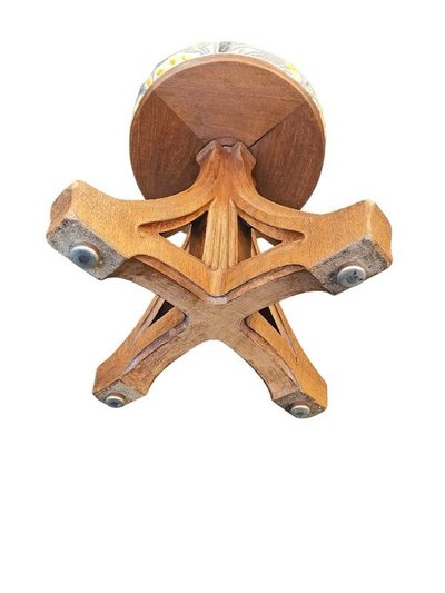 Art Nouveau stool attributed to Eugène Vallin