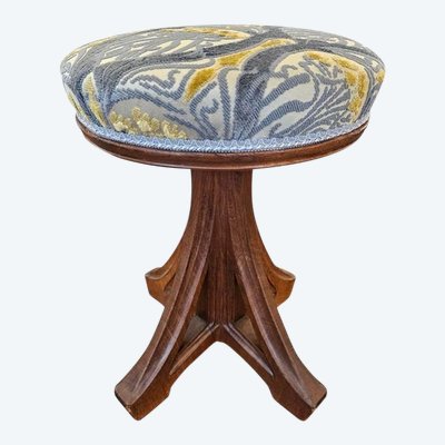 Art Nouveau stool attributed to Eugène Vallin
