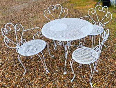 1950s wrought iron garden furniture