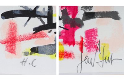 Große Lithographie signiert Gen PAUL (mit Bleistift), Edith PIAF, French Cancan