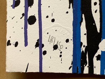 Large Lithograph signed JONONE (in pencil), 95 cm, Visions of an angel