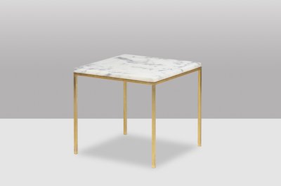 Pair of marble and gilt bronze end tables. 1970s. LS6309409P