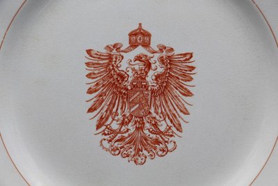Set of 12 Plates from the Personal Service of William II at the Imperial Palace in Strasbourg