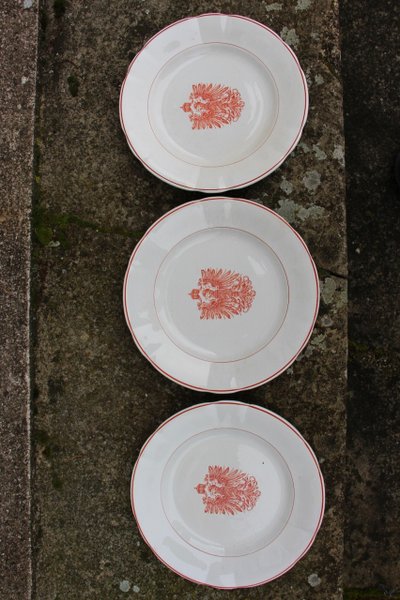 Set of 12 Plates from the Personal Service of William II at the Imperial Palace in Strasbourg