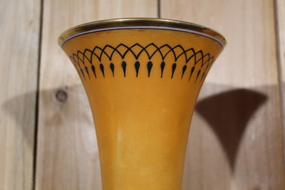 Pair of Charles X Cornet Vases in Baccarat Opaline