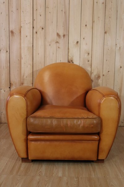 Poltrona club in pelle vintage