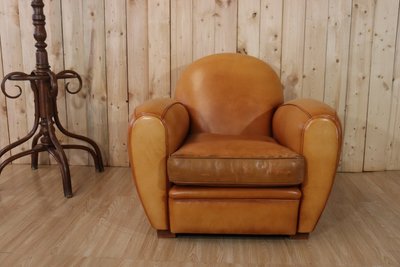 Poltrona club in pelle vintage