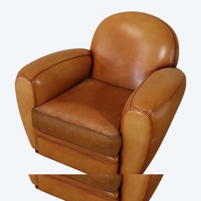 Poltrona club in pelle vintage