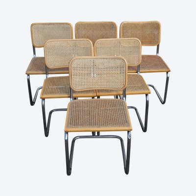 Set di 6 sedie da pranzo B32 di Marcel Breuer