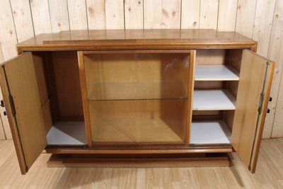 Desserte Buffet d'époque Art Déco En Chêne Clair De Auguste Vallin