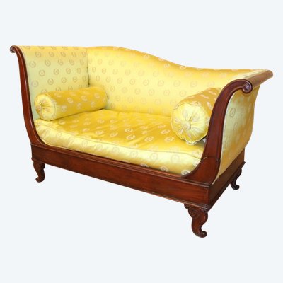 Divano letto in mogano del periodo di restauro