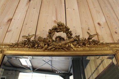 Miroir Napoléon III En Bois Doré