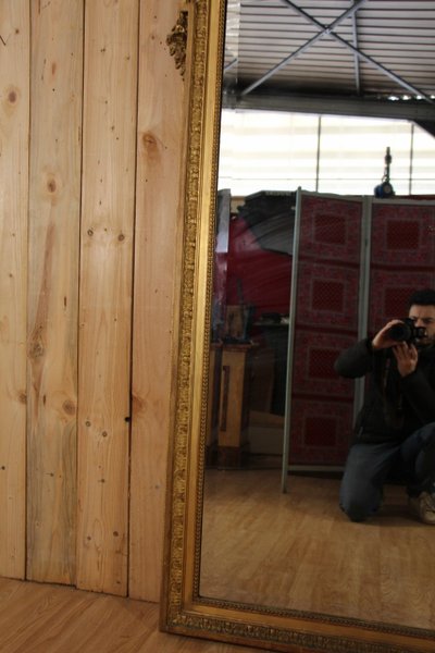 Miroir Napoléon III En Bois Doré