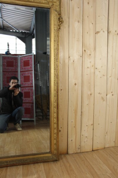 Miroir Napoléon III En Bois Doré
