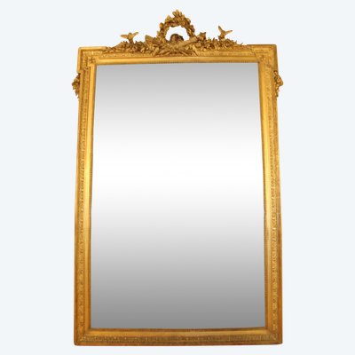 Miroir Napoléon III En Bois Doré