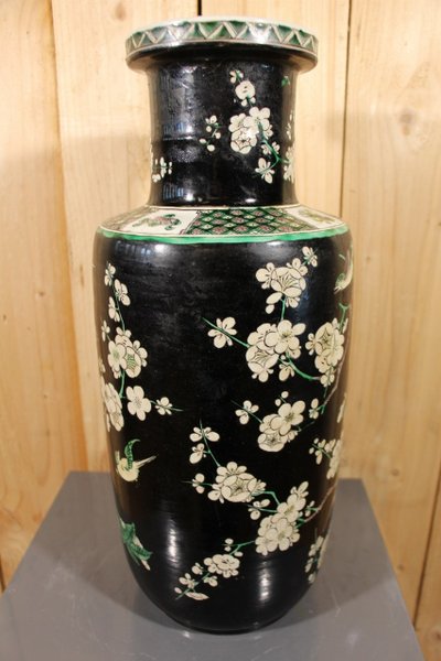 Vase En Porcelaine Chinoise XIXeme Famille Verte