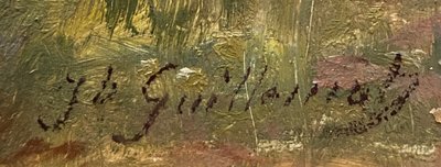 Tableau Jean-Baptiste Antoine GUILLEMET (1843-1918) Environs de Moret sur Loing