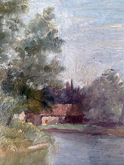 Tableau Jean-Baptiste Antoine GUILLEMET (1843-1918) Environs de Moret sur Loing