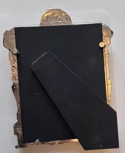 Fondica / Mathias: Silver-plated bronze photo holder Signed and numbered Height 30 cm width 23 cm