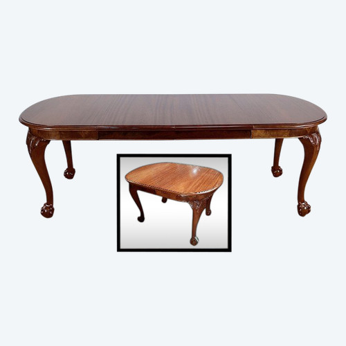 Mahogany Rectangular Table, Chippendale style - Early XXth