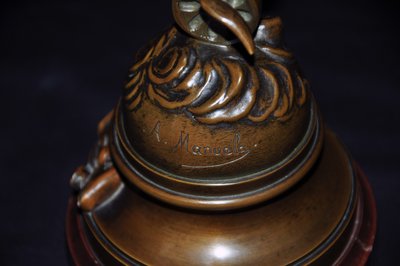 Bronzo intitolato "Ai Vincitori" firmato A.Manuela fine XIX secolo