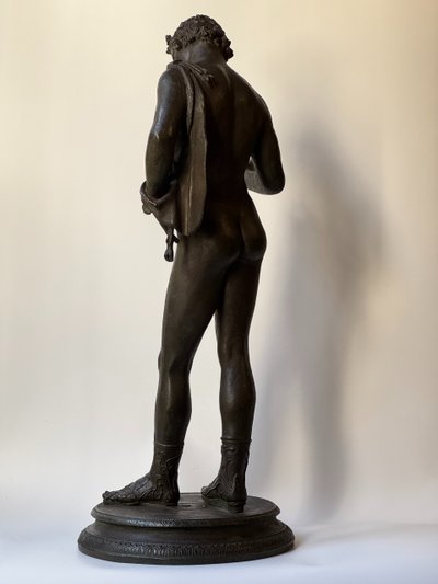 Narciso di Pompei, scultura in bronzo del "Grand Tour" H 63 cm