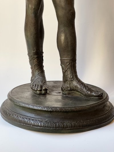 Narciso di Pompei, scultura in bronzo del "Grand Tour" H 63 cm