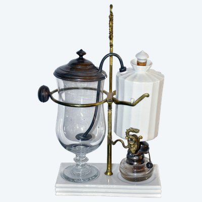 Siphon coffee maker known as a balance coffee maker, Napoleon III period