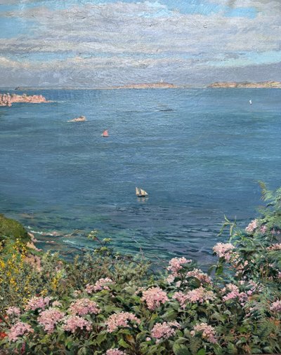 Ferdinand Joseph GUELDRY (1858-1945) Bretagna, le Sette Isole viste dalla Pointe du Skewel Ploumanach