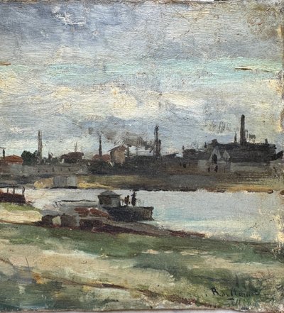 Octave Gallian (1855-1918) – Industrielandschaft, um 1890