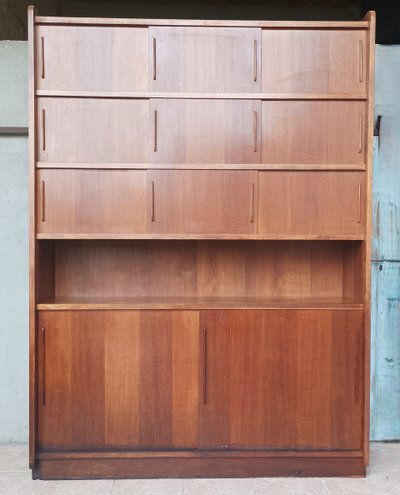Grande libreria buffet in teak 1950