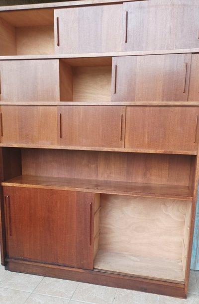 Grande libreria buffet in teak 1950