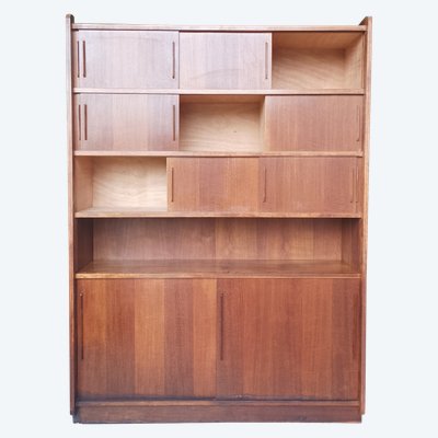 Grande libreria buffet in teak 1950