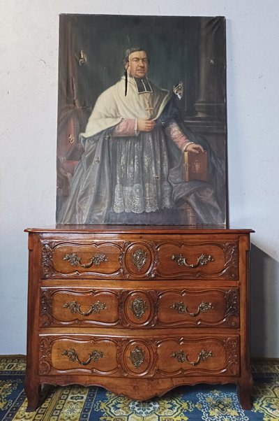 Porträt von Pierre Le Breton. Großes Öl auf Leinwand, signiert EM. GIRAUD