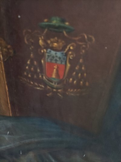 Porträt von Pierre Le Breton. Großes Öl auf Leinwand, signiert EM. GIRAUD