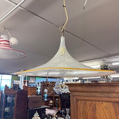 Large Murano Chandelier, 70s, Venini Witch Hat diameter 62 h 70 total