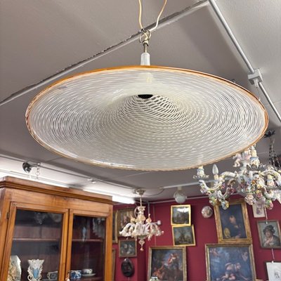 Large Murano Chandelier, 70s, Venini Witch Hat diameter 62 h 70 total