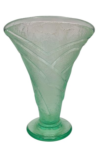 Daum Nancy - Vaso con decorazione geometrica Art Déco
