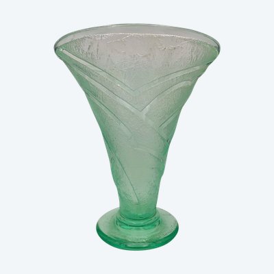 Daum Nancy - Vaso con decorazione geometrica Art Déco