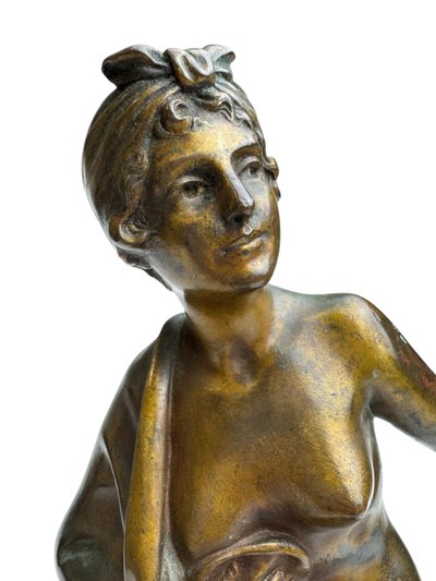 Gustavo Obiols Figura in bronzo, donna nuda