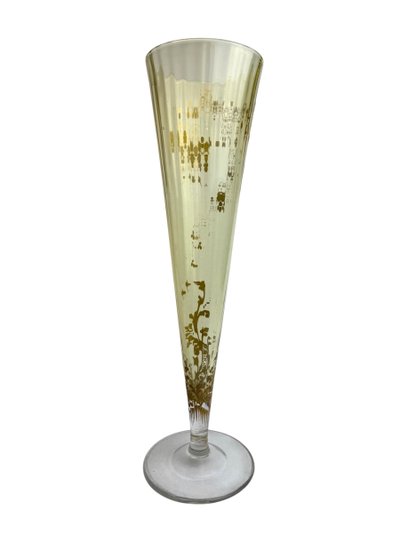 Baccarat - Conical Vase with Flower Branches Decor