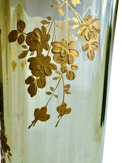 Baccarat - Conical Vase with Flower Branches Decor